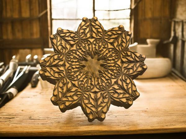 Mandalastempel aus Hartholz